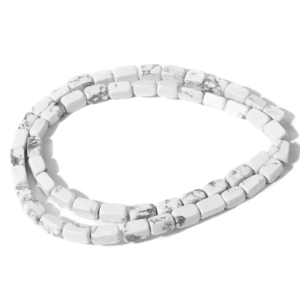 luckacco 4x6mm rectangle stone beads natural aventurine square shape crystal loose beads for jewelry making diy charm bracelet necklace