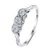 Luckacco 3 Stone Rings For Woman 3mm D Color Moissanite With Certificate 100% 925 Sterling Silver Luxury Designer Engagament Jewelry Sale
