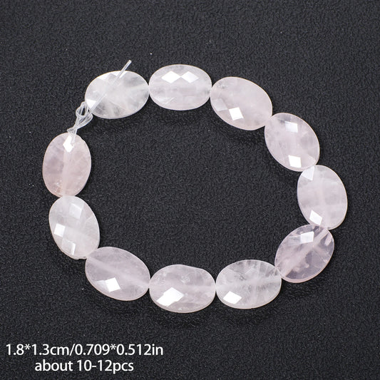 Luckacco AAA Natural Stone Multicolor Faceted Oval Stone Beads 18x13mm Loose Spacer Beads For Jewelry Making DIY Necklace Earrings Gifts