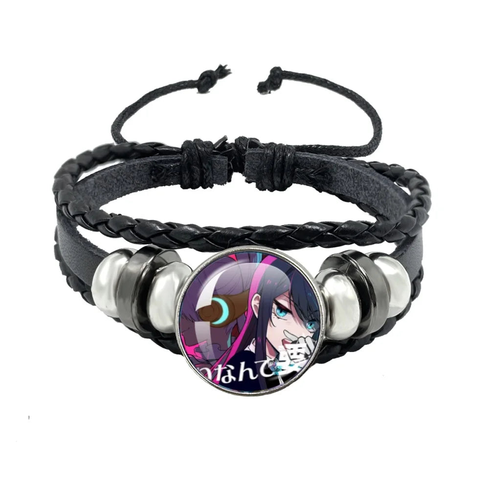 luckacco i love ado bracelets ado kyogen x uta glass bracelets art multilayer braided bracelets bangles jewelry ornament accessories fans