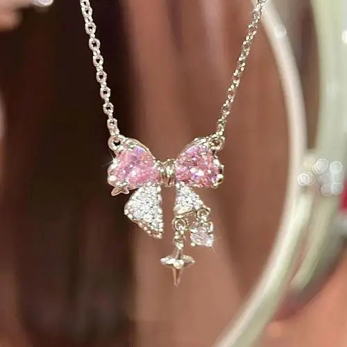 luckacco fashion bowknot finger rings adjustable bow rings jewelry sweet opening ring ornaments