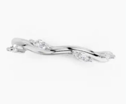 Luckacco 10K Solid Real Gold Lab grown diamond wedding ring for female IGI Horse Eye 2 carat CVD vine design engagement ring for female