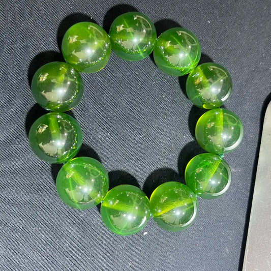 Luckacco Under strong light, hexagonal starlight red, starlight green, blue, pink and purple beads appear on the sapphire bracelet