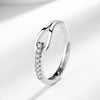 Luckacco 925 Sterling Silver High-End Full Diamond Hollow Design Horseshoe-Shaped Zircon Ring Personalized High-Quality Women's Ring