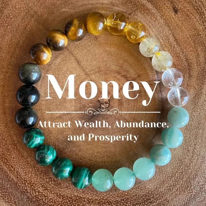 luckacco 8mm natural stone beaded bracelet for women lucky attract love wealth good luck colorful bracelet jewelry birthday gift