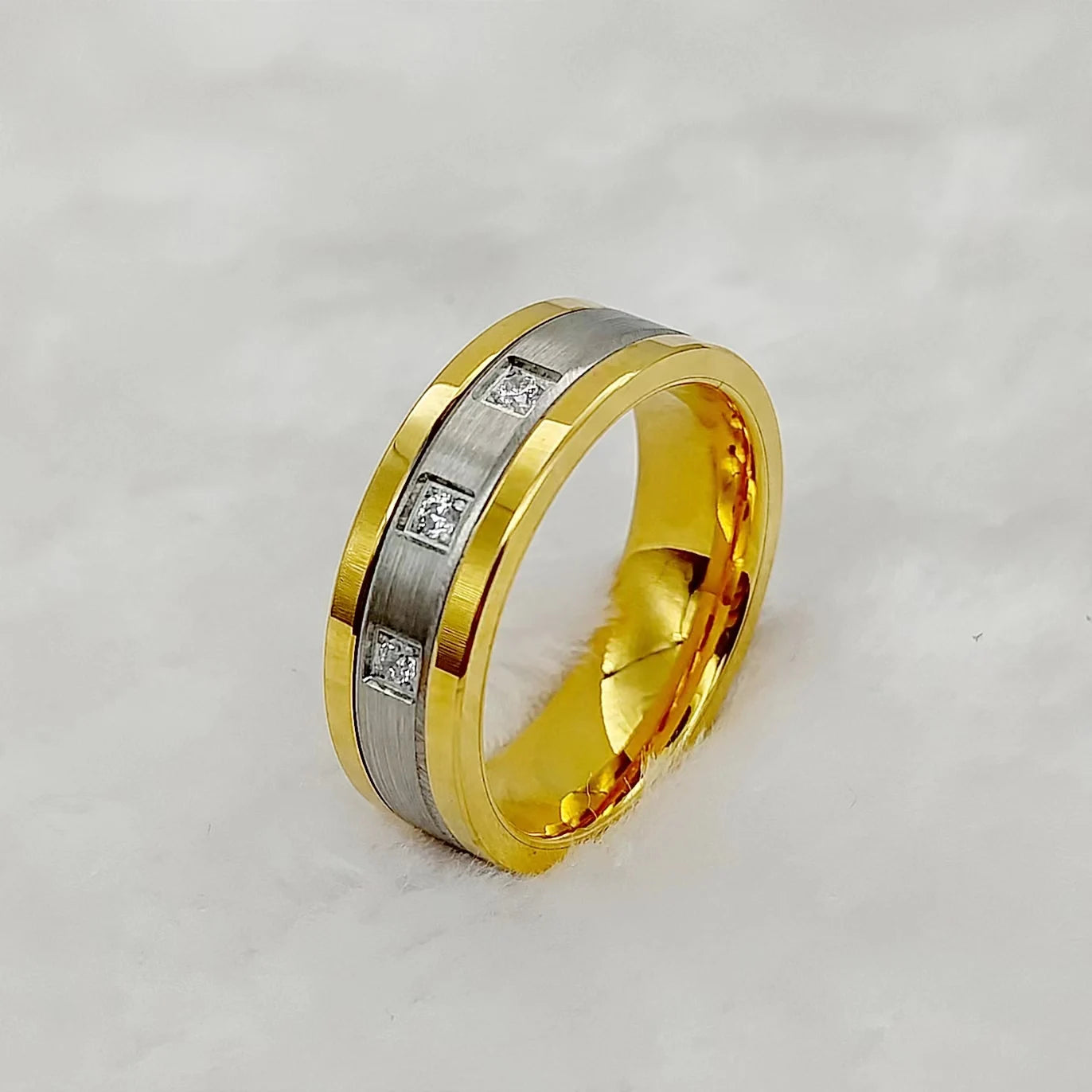luckacco men's damascus ring tungsten fashion jewelry unique high quality handmade wedding bands couples rings for men male boys