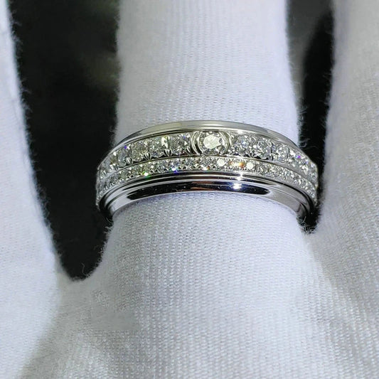 Luckacco daily picks Creative Promise Rings AA Cubic Zircon Sparkling Wedding Rings for Women Silver Color Engagement Trendy Jewelry Drop Ship