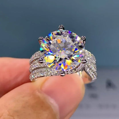 Luckacco Кольцо Женское Sparkling Twisted Metal Inlaid White Zircon Ring For Women's Daily Wear To Receptions Jewelry Gift 반지