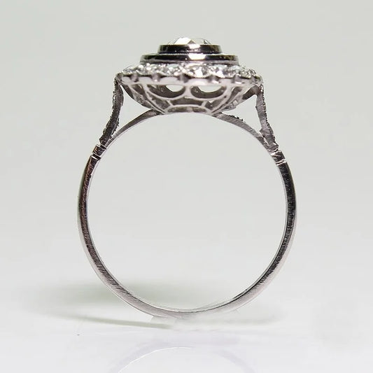 Luckacco Classic Round Flower Floral Shaped Crystal Ring Bling Iced Out Shiny AAA CZ Rhinestone Zircon for Women Wedding Jewelry