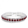 Luckacco New Arrival  925 Sterling Silver Silve Women Classic Jewelry Holiday Gift  Clear Red Cubic Zircon Bracelet& Bangle