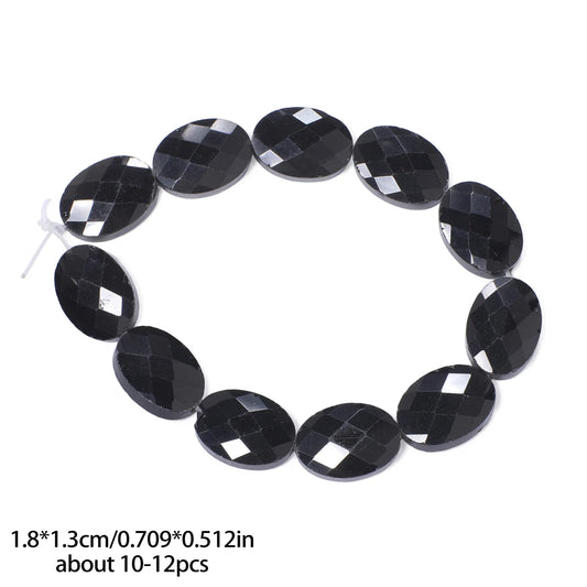 Luckacco AAA Natural Stone Multicolor Faceted Oval Stone Beads 18x13mm Loose Spacer Beads For Jewelry Making DIY Necklace Earrings Gifts