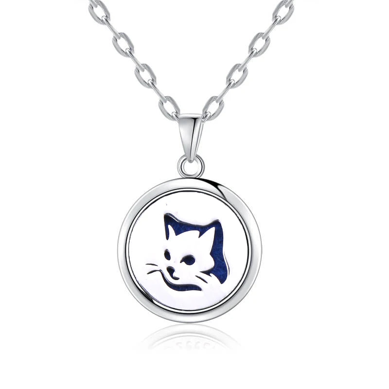 luckacco new tree of life aromatherapy necklace stainless steel essential oil diffuser amulet perfume locket pendant women jewelry gift