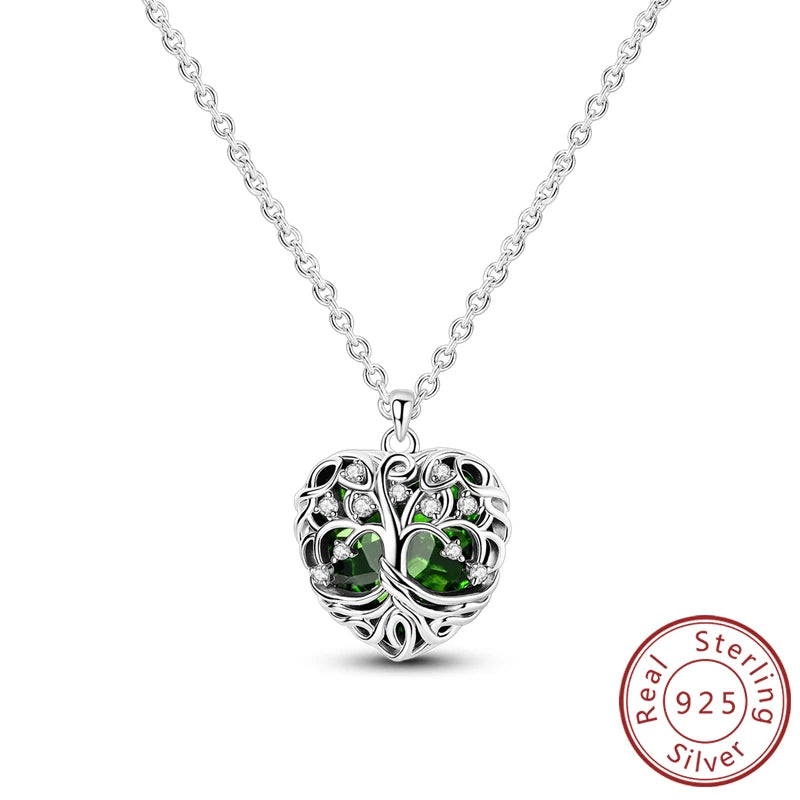 luckacco necklace 925 sterling silver butterfly love heart bear classic simple adjustable necklace for women girl fashion jewelry gifts