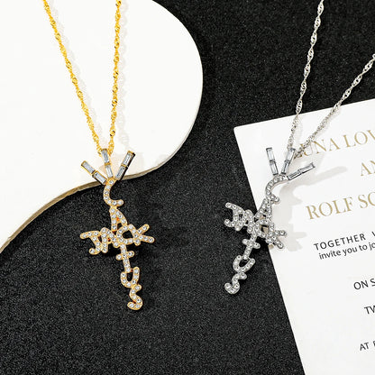 Luckacco Goth Cactus Jack Pendant Necklace Iced Cubic Zircon Plated Gold Silver Color Hip Hop Jewelry For Men Women kpop