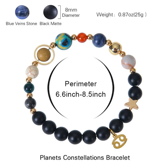 Luckacco Aries Taurus Gemini Cancer Leo Virgo Libra Scorpio Sagittarius Capricorn Aquarius Pisces gifts for women 12 zodiac bracelet men