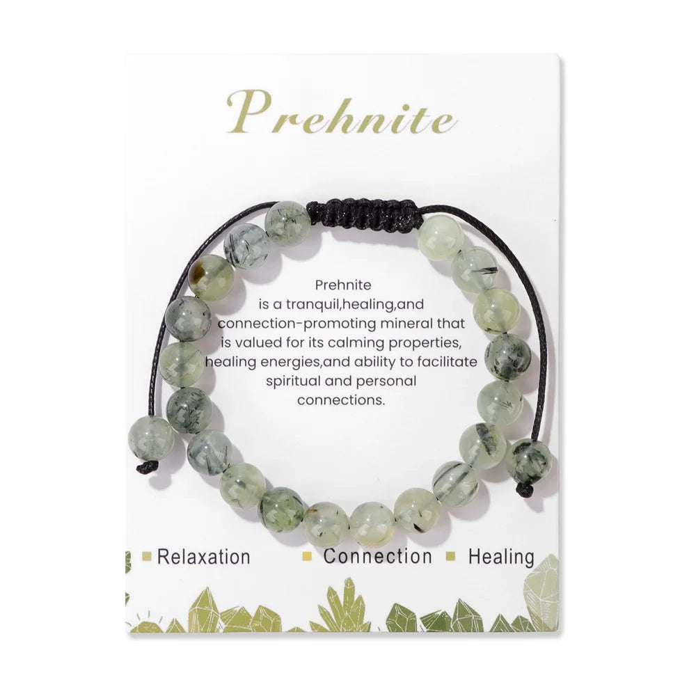 luckacco adjustable healing amethysts bracelets for women men natural stone 8mm beads braided bracelet stress relief anxiety jewelry
