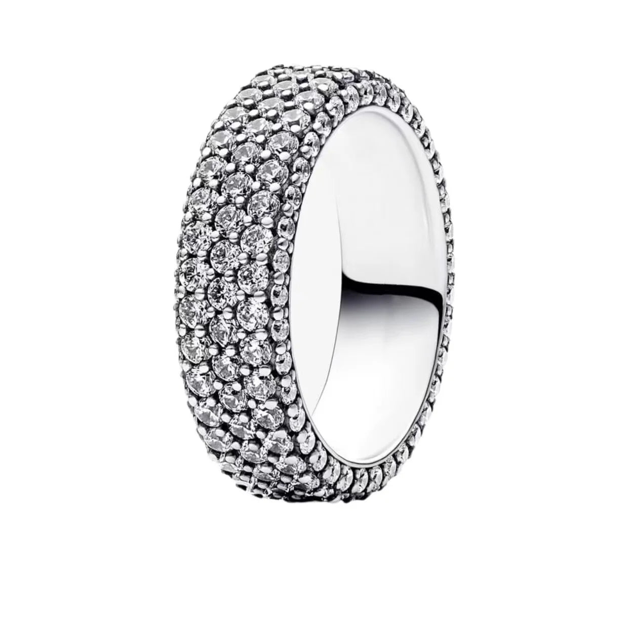 luckacco 100% fashionable 925 sterling silver original heart-shaped water drop butterfly zircon charming ring for women's wedding jewelry