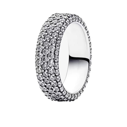 Luckacco 100% fashionable 925 sterling silver original heart-shaped water drop butterfly zircon charming ring for women's wedding jewelry