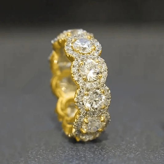 Luckacco daily picks Sparkling Cubic Zirconia Promise Rings for Women Wedding Engagement Bands Silver Color New Modern Fashion Female Jewelry