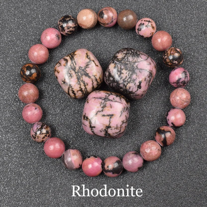 Luckacco Natural Dragon Blood Stone Bracelet Made of Real Natural Stones Beads Bracelets Gems Jewelry Women Men Genuine Bloodstone Jasper