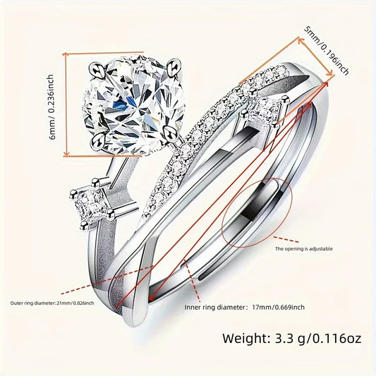 Luckacco New Twist Design Fancy Women Finger Rings with Shiny Cubic Zirconia Exquisite Engage Jewelry Wedding Accessories кольцо женское