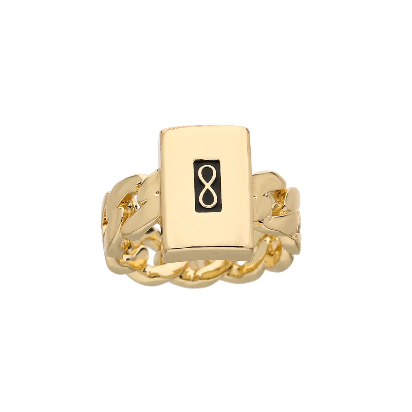 luckacco new monaco men's and women's rings, elegant zircon rings, brass material, party gifts, monaco charm rings