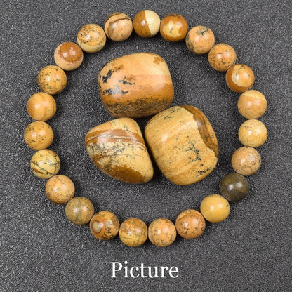 Luckacco Natural Dragon Blood Stone Bracelet Made of Real Natural Stones Beads Bracelets Gems Jewelry Women Men Genuine Bloodstone Jasper