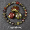 Luckacco Natural Dragon Blood Stone Bracelet Made of Real Natural Stones Beads Bracelets Gems Jewelry Women Men Genuine Bloodstone Jasper