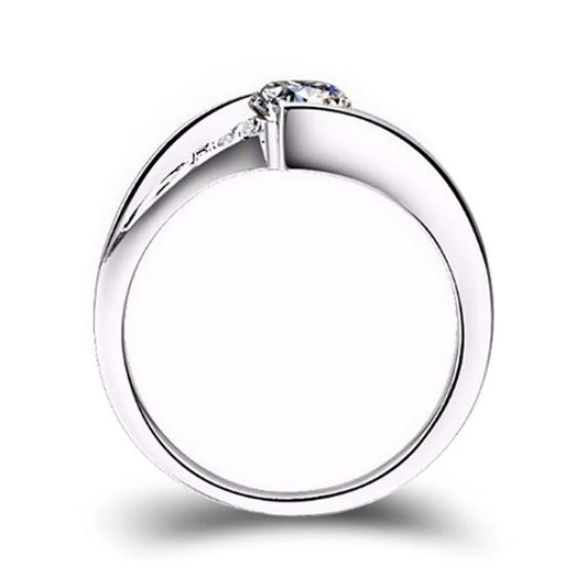 Luckacco Silver Plated Stainless Steel Rings For Women | Square Cubic Zircon Ring | Jewelry Accessories  Size 5-10