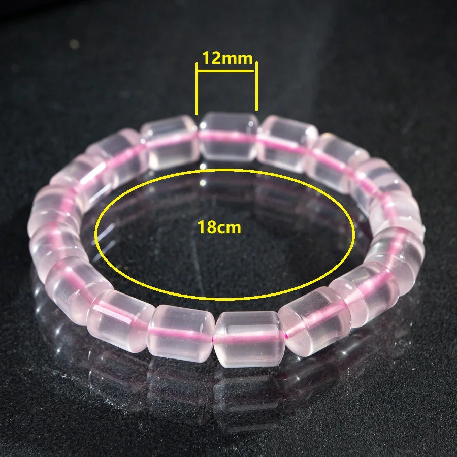 luckacco timeswind authentic mozambique pink crystal bucket beaded fashion jewelry women bracelet with certificate