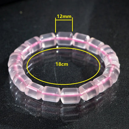 Luckacco TIMESWIND Authentic Mozambique Pink Crystal Bucket Beaded Fashion Jewelry Women Bracelet with Certificate