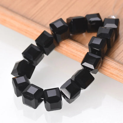 Luckacco 3mm 4mm 6mm 8mm 10mm Cube Square Faceted Czech Crystal Glass Loose Crafts Beads  Lot for Jewelry Making DIY Part 1