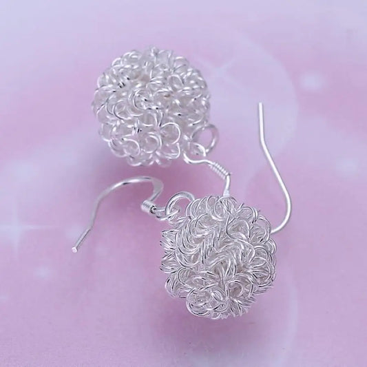 Luckacco charm hook for women girl beautiful lovely fashion 925 Sterling silver wedding Dangle Earring Jewelry factory price