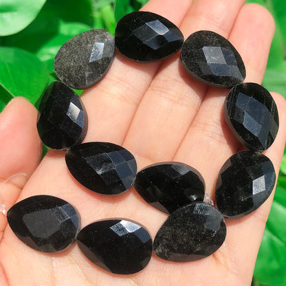 Luckacco Natural Faceted Amethysts Labradorite Aventurine Tiger Eye Water Drop Shape Stone Beads DIY Charm For Jewelry Making Bracelet