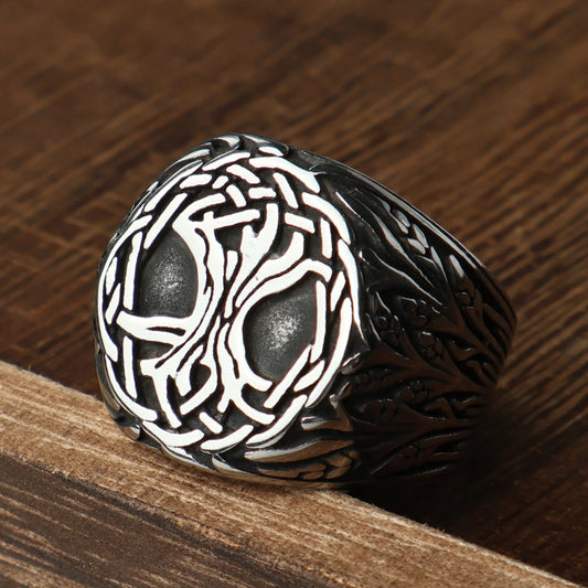 Luckacco Unique Viking Bear Claw Ring For Men Vintage Stainless Steel Odin Viking Celtic Ring Punk Motorcyclist Biker Jewelry