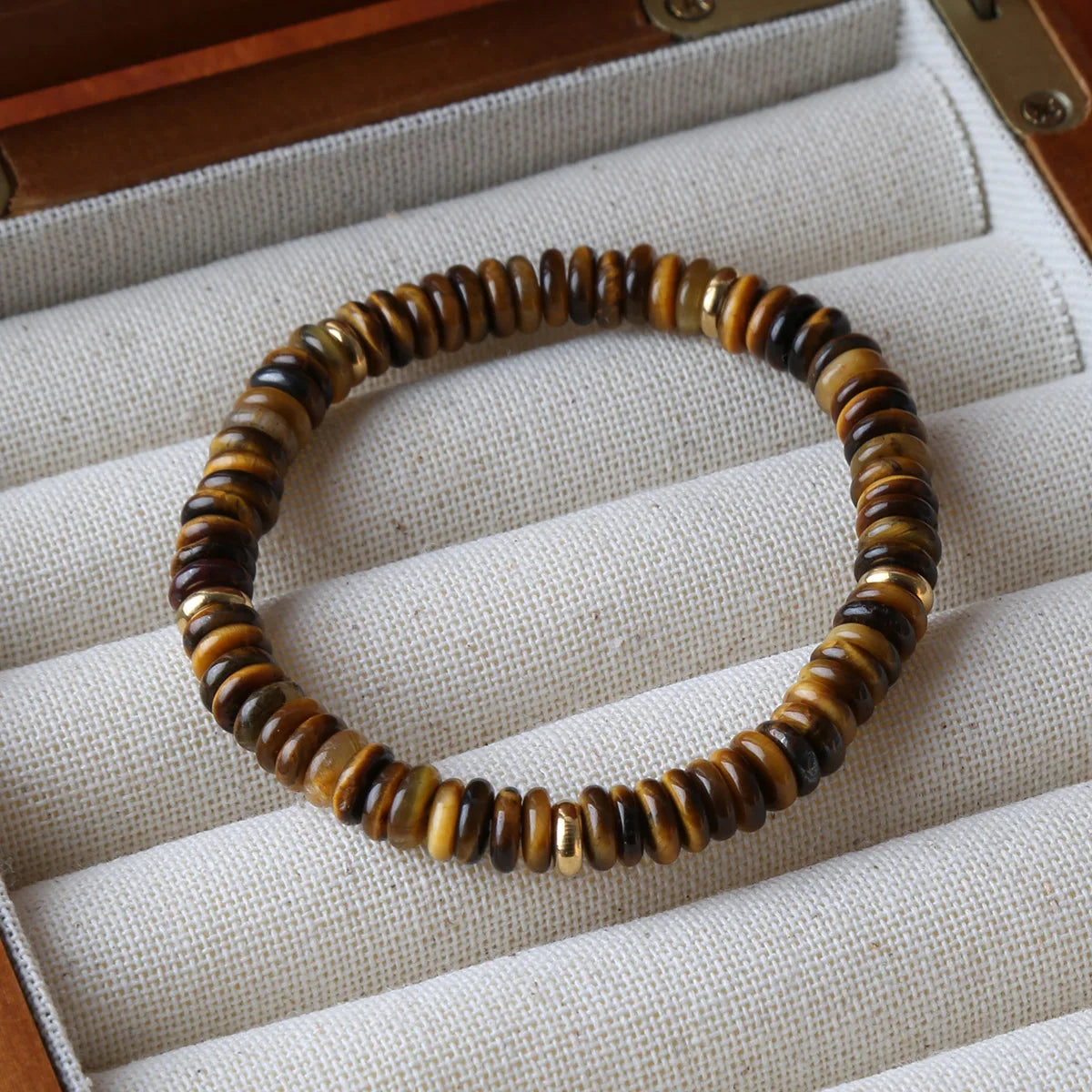 luckacco summer cool elastic bracelet color beads dopamine girl versatile natural stone bead trend 2024 new