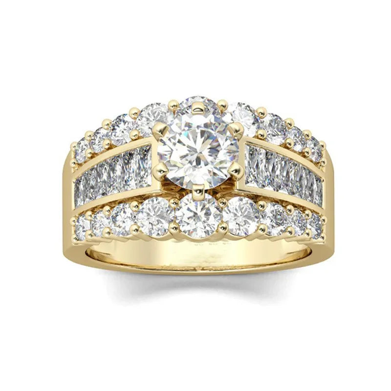 luckacco luxury marquis cut droplet ring women's gorgeous anniversary party jewelry noble  fashion engagement ceremony accessories