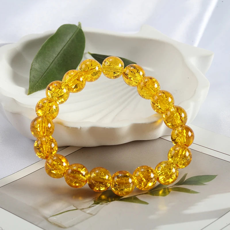 luckacco shinning crystal beads elastic bracelet korean style colorful crystal glass beaded bracelet bangles for women