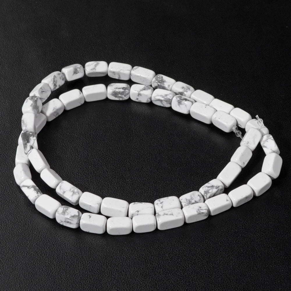 luckacco 4x6mm rectangle stone beads natural aventurine square shape crystal loose beads for jewelry making diy charm bracelet necklace