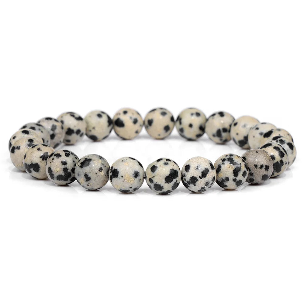 luckacco handmade natural stone african stone beads bracelet men yoga mala jewelry green moss agates beaded bracelet for women men