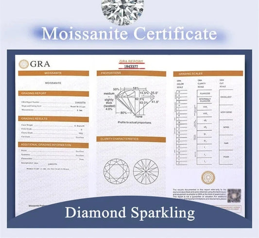 Luckacco Luxury 100% Real 18k Gold Ring Women's Six-claw Diamond Ring 6.5mm Round 1ct 1 karat Moissanite Wedding Ring