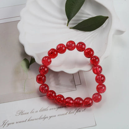 Luckacco Shinning Crystal Beads Elastic Bracelet Korean Style Colorful Crystal Glass Beaded Bracelet Bangles For Women