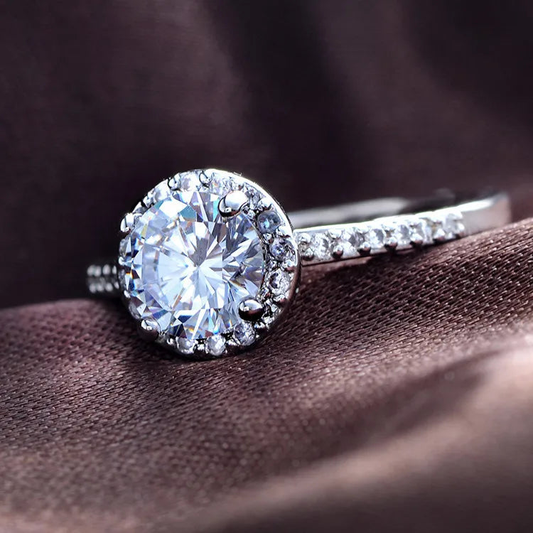 luckacco popular ruifan europe luxury square double layer cubic zircon wedding rings for bride women's engagement party ring jewelry