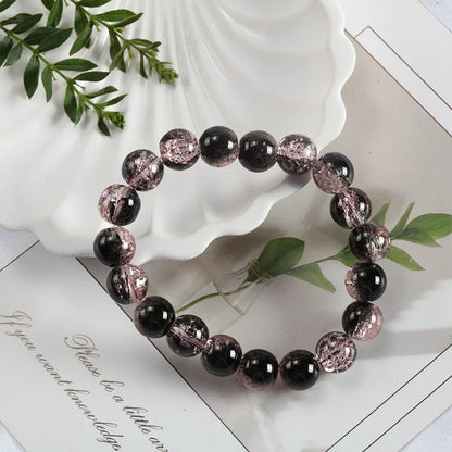 Luckacco Shinning Crystal Beads Elastic Bracelet Korean Style Colorful Crystal Glass Beaded Bracelet Bangles For Women