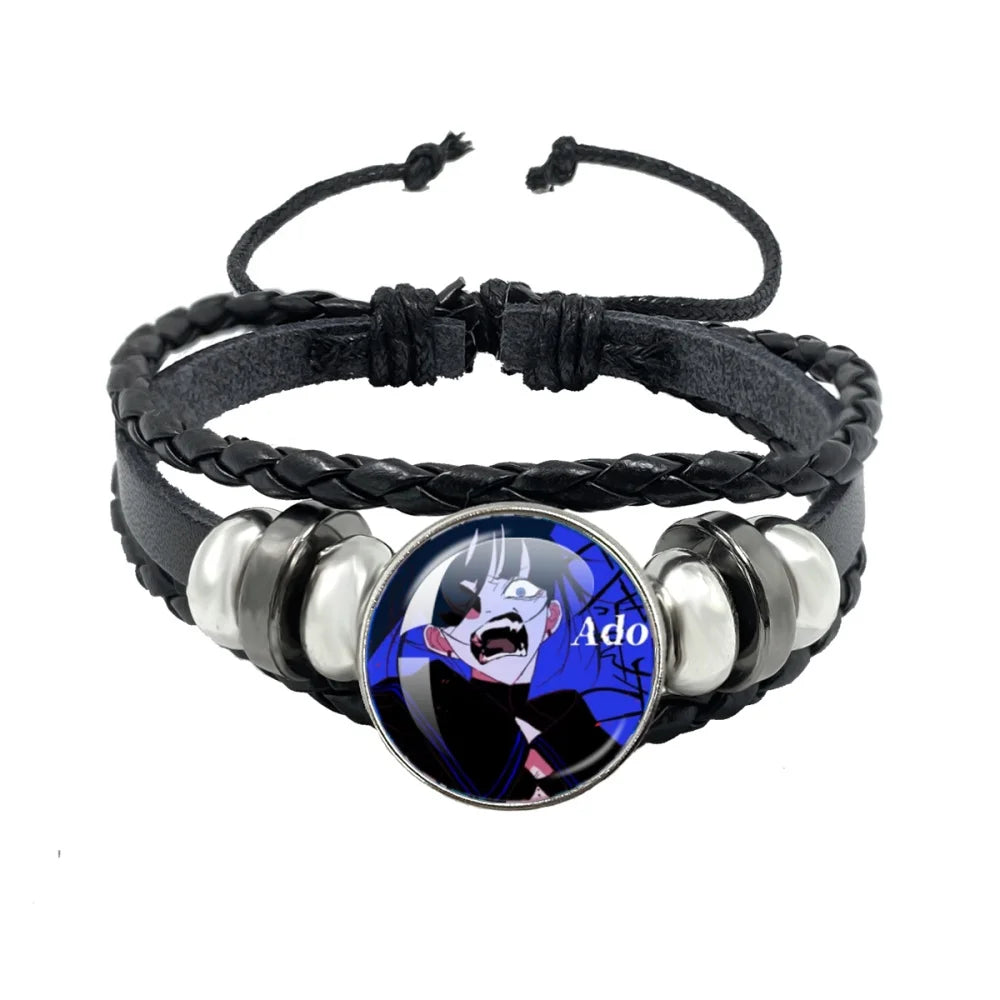 luckacco i love ado bracelets ado kyogen x uta glass bracelets art multilayer braided bracelets bangles jewelry ornament accessories fans