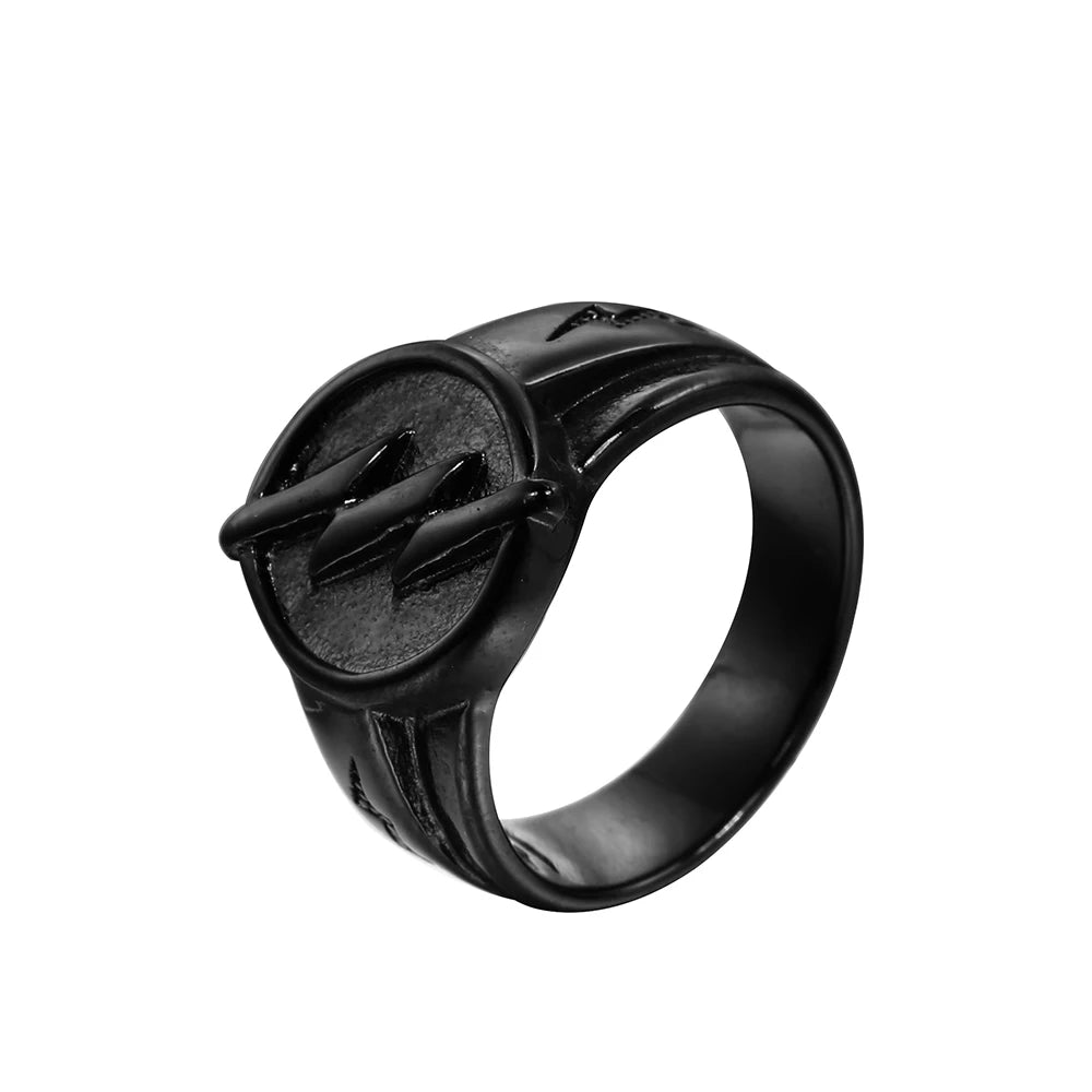 luckacco men's ring 316l stainless steel ring hip-hop lightning classic friends lovers jewelry best gift wholesale