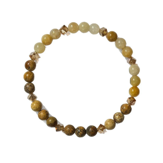 Luckacco 1 Citrine Natural Stone Bracelet Promotes Abundance and Success Unisex Handmade Jewelry 6mm
