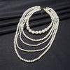 Luckacco Multilayered Imitation Pearl Necklace for Woman Luxury Jewelry High Quality Fashion Woman Necklaces