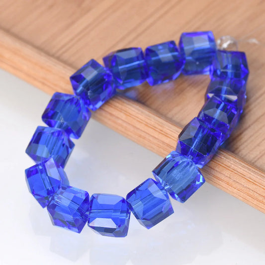Luckacco 3mm 4mm 6mm 8mm 10mm Cube Square Faceted Czech Crystal Glass Loose Crafts Beads  Lot for Jewelry Making DIY Part 1
