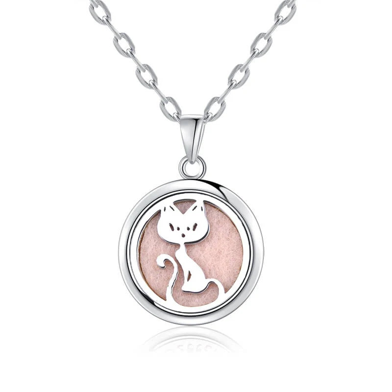 luckacco new tree of life aromatherapy necklace stainless steel essential oil diffuser amulet perfume locket pendant women jewelry gift